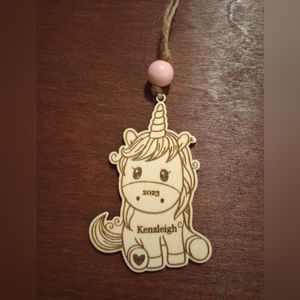 Personalized Unicorn Ornament